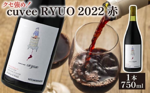 ワイン cuvee RYUO 2022 キュベリュウオウ 1本 750ml 赤 ワイン ライト ボディ 辛口 マスカット ベリー ギフト 日本ワイン 酒  プレゼント 贈り物 ギフト ヒトミワイナリー お酒 地酒 果実酒 ぶどう