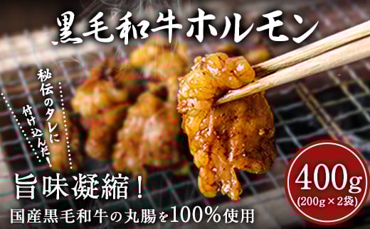 黒毛和牛ホルモン400g(200g×2袋) ブランド牛 黒毛和種 有限会社トップルーフ《60日以内に出荷予定(土日祝除く)》熊本県大津町14500肉牛肉