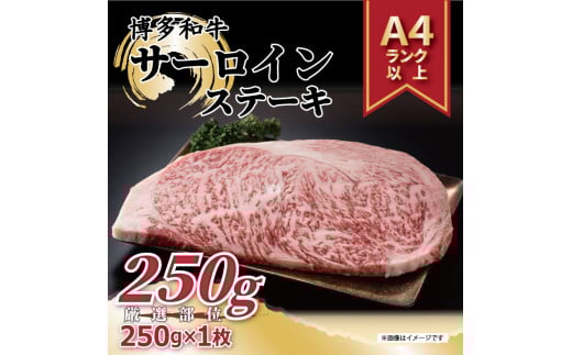 博多和牛 サーロインステーキ 250g 1枚 九州産 福岡産 牛肉 黒毛和牛 国産 牛肉 和牛 お肉 肉 化粧箱入り 冷凍福岡県太宰府市13000肉牛肉
