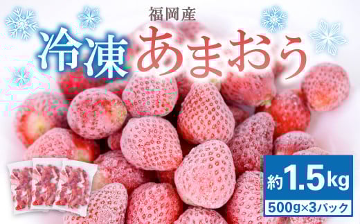 福岡県産 冷凍あまおう500g×3 合計1.5kg いちご 苺 フルーツ 国産福岡県太宰府市19000果物・フルーツいちご