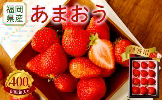 【アフター保証】贈答用 あまおう 約400g【2025年12月上旬〜2026年1月下旬発送予定】 いちご イチゴ 苺 化粧箱入り福岡県太宰府市10000果物・フルーツいちご