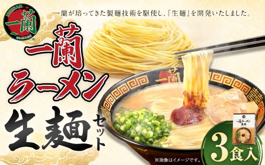 【寄附額改定↓】一蘭ラーメン生麺セット(3食入) 一蘭 ラーメン 生麺 麺 豚骨 詰め合わせ福岡県太宰府市8000麺ラーメン
