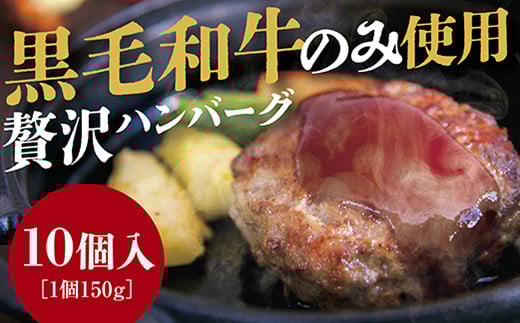 D085 黒毛和牛100%ハンバーグ10個入り山口県山口市18000肉加工肉(ハム・ソーセージ等)