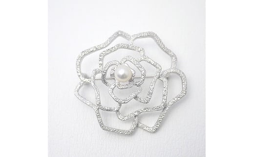 298 アコヤ真珠ブローチ(バラモチーフ) パール 宝石 アクセサリー ジュエリー 伊勢志摩 伊勢市 結婚式 入学式 ギフト 贈り物 フォーマル バラ プレゼント 誕生日 本真珠三重県伊勢市15000