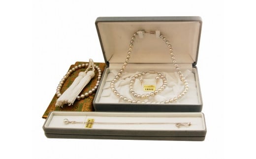 897 アコヤ真珠ナチュラルカラー 五点セット三重県伊勢市110000衣類・装飾品・工芸品アクセサリー