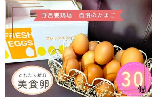 1520 こだわり 自慢のたまご 美食卵 30個 伊勢産 野呂養鶏場 ふるさと納税 玉子 国産 新鮮 濃厚 たまご 卵 生卵 とれたて 卵かけごはん TKG お取り寄せ グルメ 伊勢志摩 三重県 伊勢市三重県伊