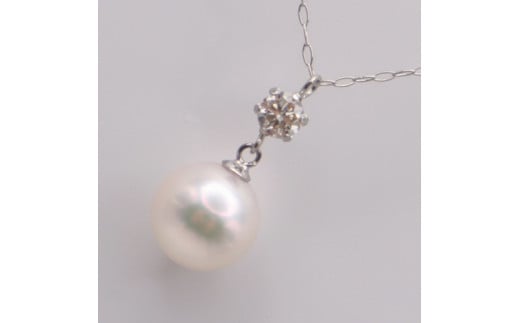 1689 Ptあこや本真珠8.0oup ダイヤモンド0.15ct ペンダントネックレス三重県伊勢市100000衣類・装飾品・工芸品アクセサリー