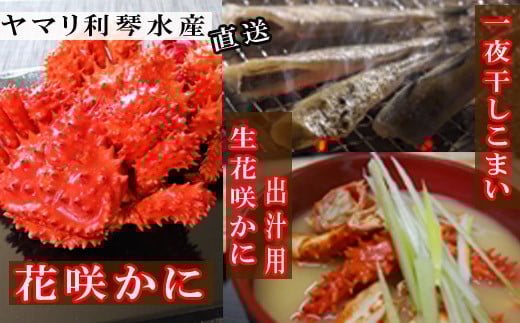 A-70015【年内配送可】 【北海道根室産】花咲かに・一夜干しこまいセット北海道根室市14000魚介・海産物カニ