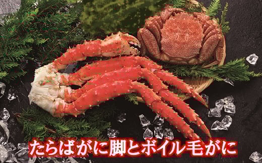 D-01055【年内配送可】 たらばがに脚とボイル毛がに北海道根室市58000魚介・海産物カニ