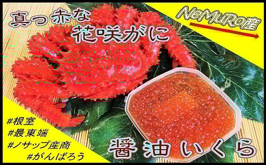 C-59020【年内配送可】 【北海道根室産】花咲がに、醤油イクラセット北海道根室市29000魚介・海産物いくら