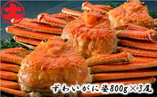 D-01038【12/21まで年内配送】 ずわいがに姿800g×3尾北海道根室市58000魚介・海産物カニ