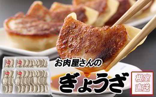 C-70065【年内配送可】 餃子25個×4P北海道根室市29000肉その他 肉