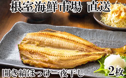 G-14055【年内配送可】 開き縞ほっけ一夜干し2枚北海道根室市10000魚介・海産物干物