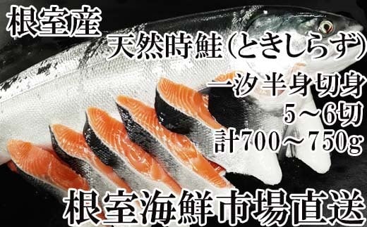 A-28258【年内配送可】 【北海道根室産】根室海鮮市場<直送>無添加天然時鮭(トキシラズ)半身分切身(5〜6切)北海道根室市14000魚介・海産物鮮魚