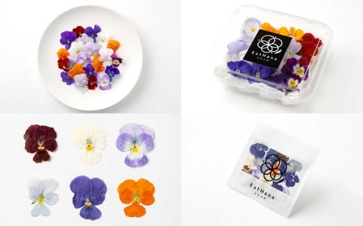 エディブルフラワービオラMIX(20輪入り)2種4パックセット【食べられるお花 栽培期間中 農薬不使用】岡山県倉敷市15000野菜・きのこその他 野菜