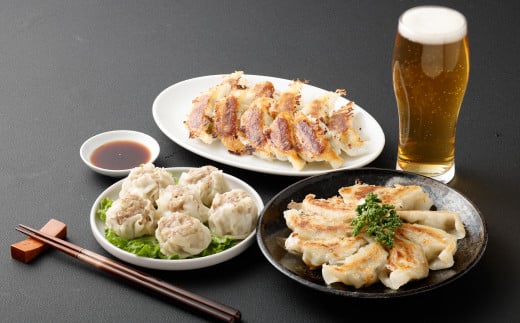 倉敷ぎょうざ本舗 倉敷ぎょうざ40個・黒ぎょうざ40個・焼売小セット【餃子 ぎょうざ ギョウザ 焼売 シュウマイ しゅうまい 岡山県 倉敷市 おすすめ 人気】岡山県倉敷市14500鍋セット・総菜