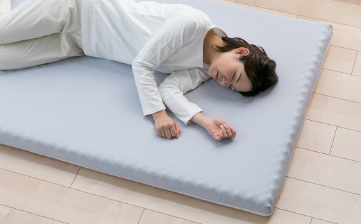 【シングル】厚さ約8cm 洗えるカバー 体圧分散マット 通気性マットレス 145N 30D 水色 マットレス 寝具 岡山県 倉敷市岡山県倉敷市37000雑貨・日用品寝具・タオル