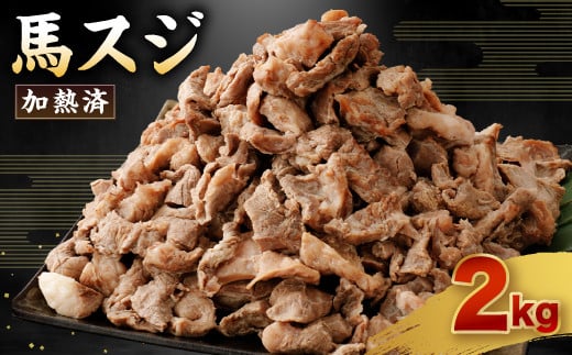 馬スジ 2kg 500g×4袋 加熱 ボイル済み 調理済 冷凍熊本県高森町10000肉ジビエ