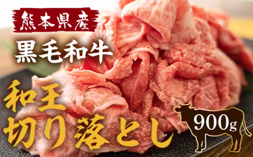 熊本県産 黒毛和牛 和王 切り落し 300g×3 計900g 牛肉熊本県高森町10000肉牛肉
