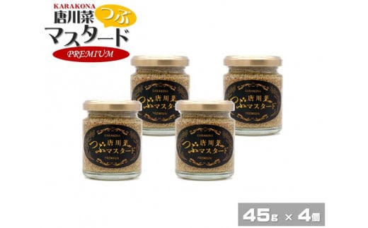原材料オール能登産のプレミアムな逸品! A-46 唐川菜つぶマスタード プレミアム(45g)×4個石川県穴水町18000調味料・油