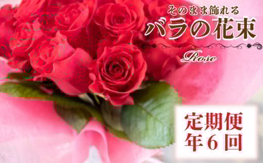 バラの花束定期便 年6回 奇数月 バラ 花束 ドライフラワー 誕生日 記念日 ギフト プレゼント お祝い 贈り物 贈答 インテリア おしゃれ かわいい 雑貨 飾り 鑑賞 旬 植物 自宅用 下関 山口山口