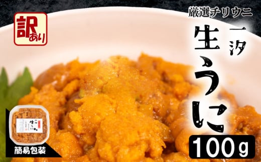 訳あり 大容量 生 ウニ 100g 一汐うに 生うに 生雲丹 雲丹 海鮮 魚介 新鮮 人気 父の日 母の日 中元 歳暮 年末 年始 ギフト プレゼント 自宅用 家用 感謝 高級 人気うに 塩ウニ ウニ丼 うに丼 大