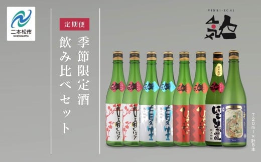 【定期便】年4回届く!人気酒造の季節限定酒を飲み比べ 人気一 日本酒 酒 限定 アルコール 吟醸 純米 酒造 酒蔵 おすすめ お中元 お歳暮 ギフト 二本松市 ふくしま 福島県  【人気酒造株式