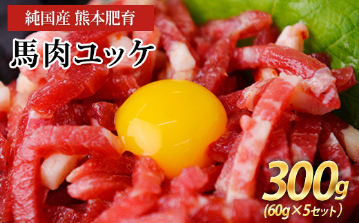 馬肉ユッケ300g(60g×5セット)【純国産熊本肥育】《30日以内に出荷予定(土日祝除く)》 st-p熊本県山江村12000肉ジビエ