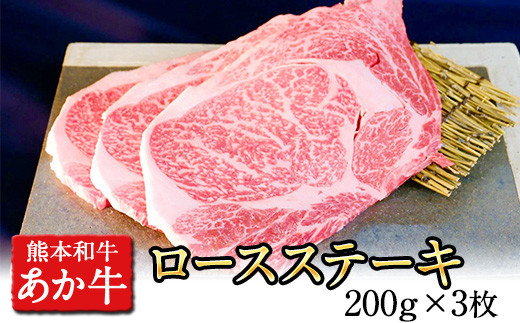 ロースステーキ 600g 200g×3枚 《60日以内に出荷予定(土日祝除く)》熊本県山江村32000肉牛肉