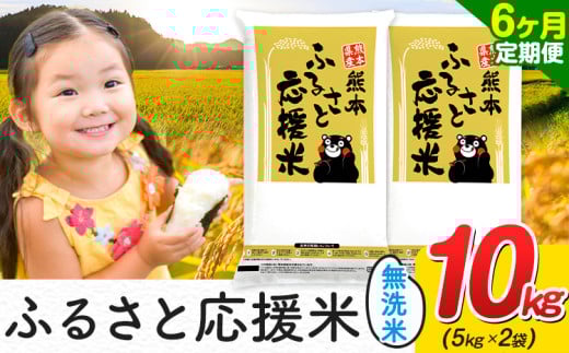 【6ヶ月定期便】米 無洗米 家庭用 熊本 ふるさと応援 定期便 米  10kg《11月から出荷開始》 熊本県産 精米 山江村 ブレンド米 国産 おうちご飯 予約 返礼品 発送 配送 SDGs わけあり むせんま
