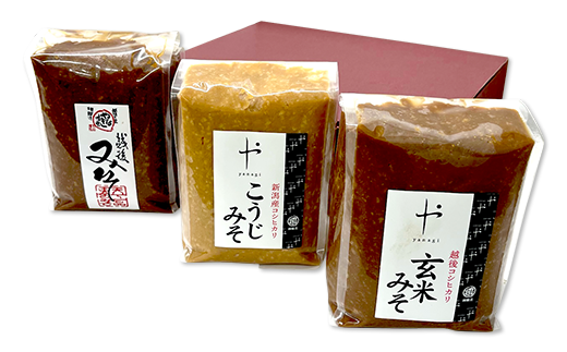 81-07米こうじ味噌 3種詰合せ新潟県長岡市18000調味料・油味噌