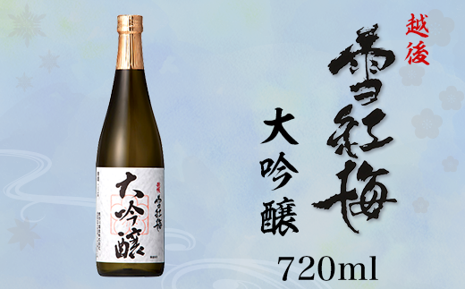 M8-02A越後雪紅梅 大吟醸 720ml新潟県長岡市12000酒・アルコール日本酒