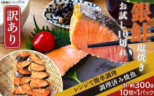 H7-C5【訳あり】レンジで簡単調理 銀鮭塩焼き お試し10切新潟県長岡市7000魚介・海産物鮮魚