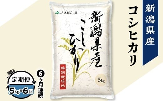 75-7N056A【6ヶ月連続お届け】新潟県長岡産コシヒカリ5kg(特別栽培米)【2026年1月下旬発送開始】新潟県長岡市96000米・パン白米