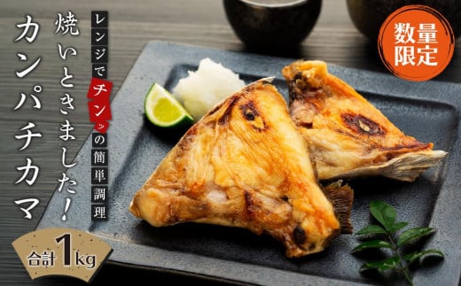 【数量限定】焼いときました!(レンチン)カンパチカマ1kg|焼き魚 魚 お魚 さかな レンチン タイパ お手軽 カンパチ カマ 惣菜 調理済 簡単調理 レンジで簡単 冷凍 お弁当 おかず つまみ