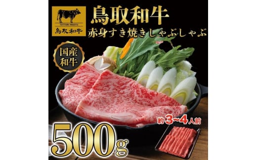 【12か月定期便】鳥取和牛赤身すき焼きしゃぶしゃぶ用500g 1216|鳥取和牛 肉 お肉 にく すき焼き しゃぶしゃぶ 食品 鳥取県産 人気 おすすめ  ギフト 鳥取県 三朝町鳥取県三朝町210000肉牛肉