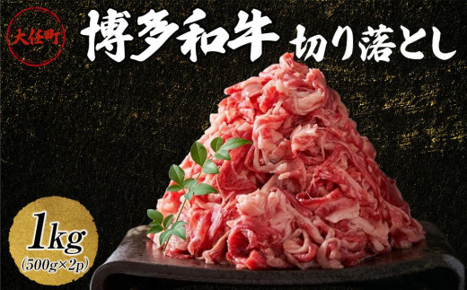 博多和牛切り落とし 1kg(500g×2p)【牛肉 肉 博多和牛 和牛 切り落とし 1kg 国産 福岡 九州 博多  福岡県 大任町 AN023】福岡県大任町19000肉牛肉