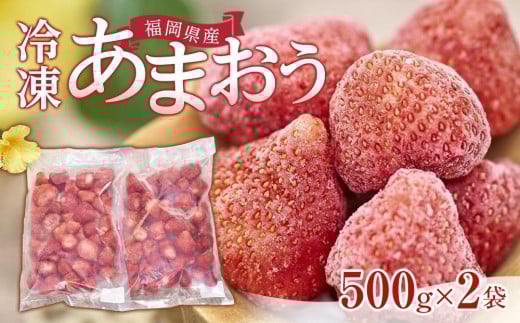 福岡産冷凍あまおう500g×2袋【いちご イチゴ 苺 果物 フルーツ あまおう 博多あまおう 冷凍あまおう 冷凍 福岡産  アイス 贅沢 お菓子 菓子 おかし デザート パフェ ヨーグルト ジャム ソース