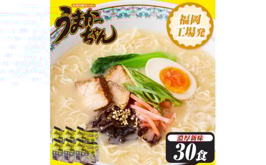 うまかっちゃん <濃厚新味> 30食(5食入×6袋)豚骨ラーメン福岡県大任町20000麺ラーメン