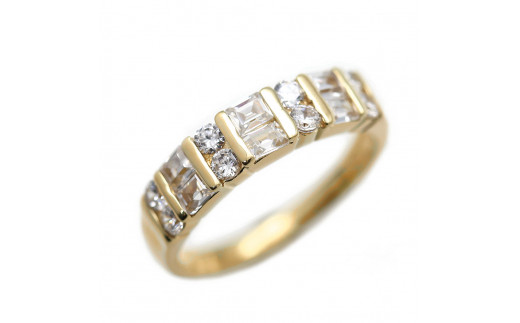 130-9-2 指輪 K18YG イエローゴールド リング 計0.65ctUP ダイヤモンド バケットカット ラウンドカット【f124-k18yg】 ※12号 ALPAZ086-12山梨県南アルプス市1310000衣類・装飾品・工芸品アクセサリー