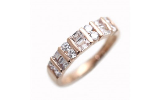 130-9-4 指輪 K18PG ピンクゴールド リング 計0.65ctUP ダイヤモンド バケットカット ラウンドカット【f124-k18pg】 ※10.5号 ALPAZ088-10_5山梨県南アルプス市1310000衣類・装飾品・工芸品アクセサリー