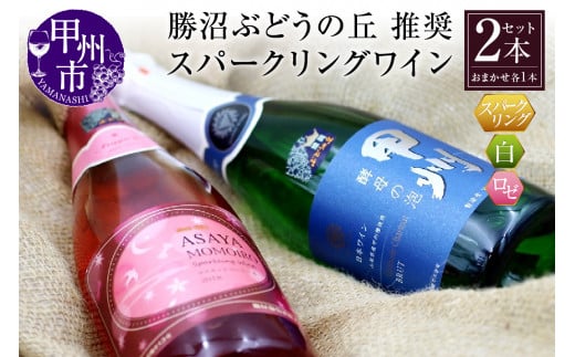 勝沼ぶどうの丘推奨 スパークリングワイン 白&ロゼ 2本セット(KBO)B2-643【ワイン スパークリングワイン 白ワイン ロゼワイン 甲州市 山梨県】山梨県甲州市20000酒・アルコールワイン