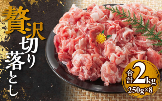 【北島麦豚】贅沢切り落し 2kg(250g×8パック) 豚肉 北海道北海道余市町24000肉豚肉
