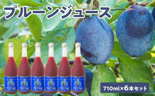 プルーンジュース710ml×6本セット ストレート 北海道産北海道余市町41000お茶・飲料果汁・野菜飲料