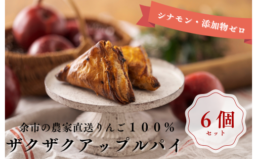 【ザクザク薫るアップルパイ(6個入)】余市 札幌 北海道 人気店 りんご 林檎 こだわり お菓子 スイーツ 本格 催事 デパート こだわりアップルパイ 余市アップルパイ 人気アップルパイ 本