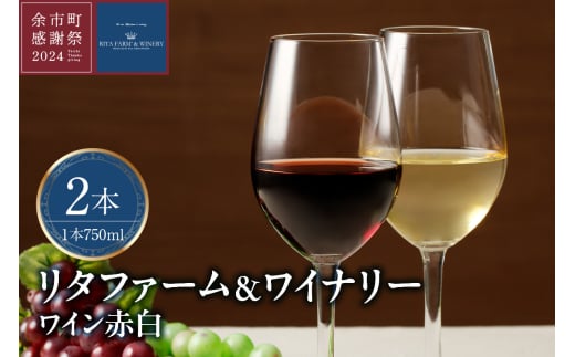 【余市町感謝祭2024】lot37 リタファーム&ワイナリー ワイン赤白2本セット北海道余市町49000酒・アルコールワイン