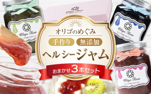 数量限定 オリゴのめぐみ手作り無添加ヘルシージャム(おまかせ3本セット・110g×3本)山口県周南市12000鍋セット・総菜・加工食品ジャム・はちみつ