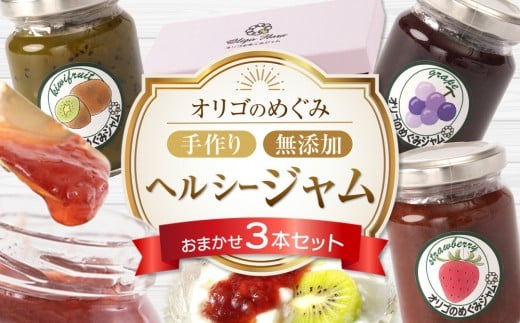数量限定 オリゴのめぐみ手作り無添加ヘルシージャム(おまかせ3本セット・110g×3本)山口県周南市12000鍋セット・総菜・加工食品ジャム・はちみつ