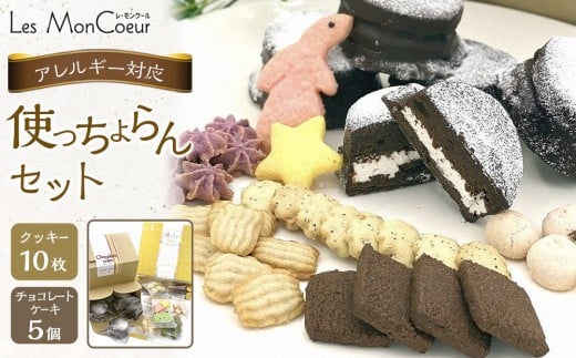 使っちょらんセット(クッキー10枚 チョコレートケーキ5個)アレルギー対応山口県周南市15000菓子・スイーツその他 洋菓子