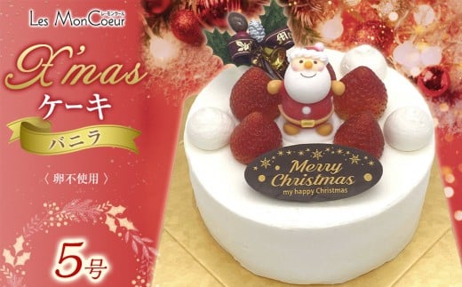 【先行予約】クリスマスケーキ・バニラ【卵不使用】 5号(15cm)山口県周南市17000菓子・スイーツケーキ・カステラ